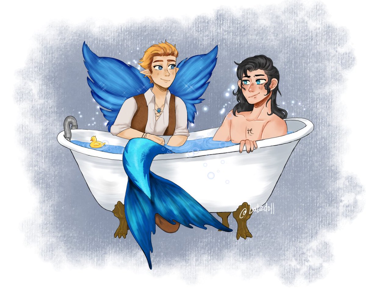 Anime__Writer's tweet photo. Commission of Wren and Caspian done by @/batzdoll on Instagram!!!!! Thank you so much!!! I absolutely love it!!! Please go and support this amazing artist!!!! #TheWisp #wings #artwork #commission #fairy #fae #faerie #blue #prince #mermaids #mermen #merpeople #mermaid #Obsidian https://t.co/b2ZVBFuwCd