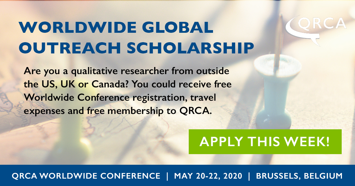 There is still time to apply for the #WWQual Global Outreach Scholarship! The award is presented to an international #qually who will experience the unique culture of QRCA first-hand. Applications are due this Friday, 3/6. qrca.org/page/Global_Sc…