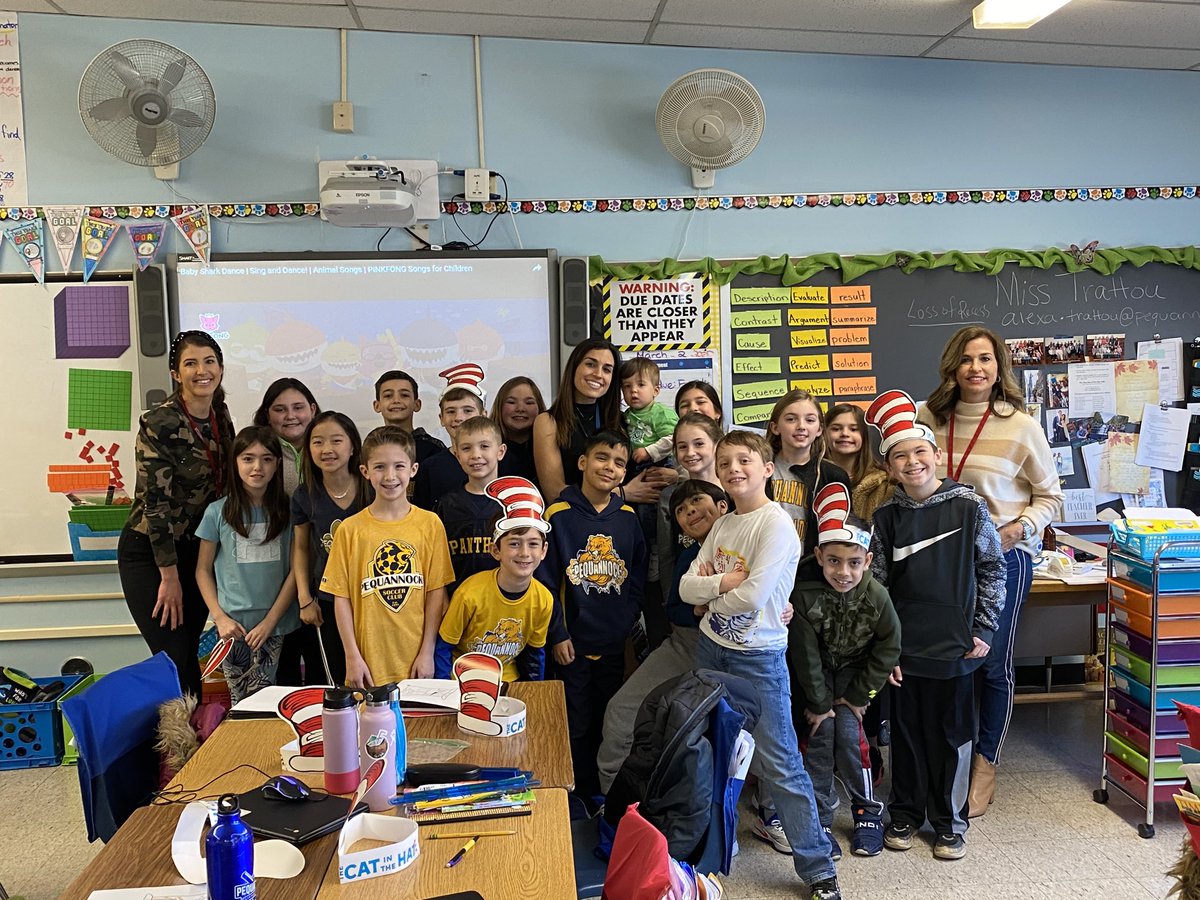 Thank you to my Mom, sister-in-law, &amp; Luca for reading to my class to kick off Read Across America Week!!! #sjgtweets #peqpantherpride
