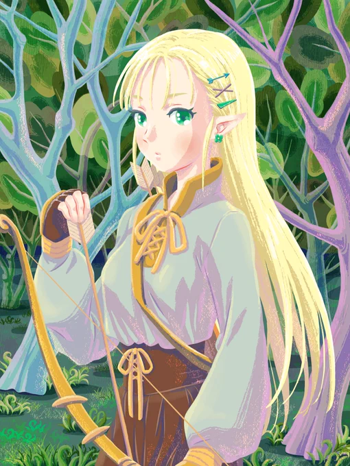 エルフ
#イラスト #芸術同盟 #AdobeFresco 