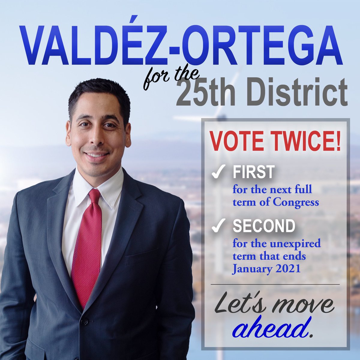 AVOrtega3's tweet photo. Vote your conscience. Vote for what you believe in. Vote for someone who believes in you. And in #CA25, vote twice! https://t.co/GqAiMwjCDE