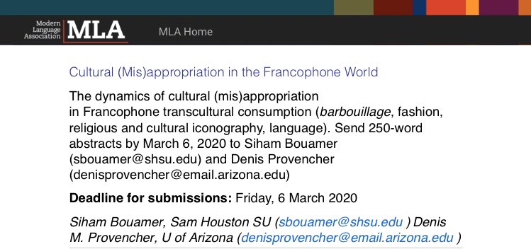 LLCFrancophone's tweet photo. Don’t forget to submit an abstract for one of our three sessions. Deadline: March 6! https://t.co/0zarWdHfus