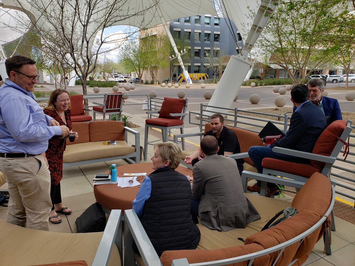 ASUTech_story's tweet photo. 🤝The working groups have spread out at the #TrustedLearnerNetwork Unconference. The Choose Your Own Adventure group adventured outside!
#ForksupUTO #blockchain https://t.co/1S9v1AW1AC