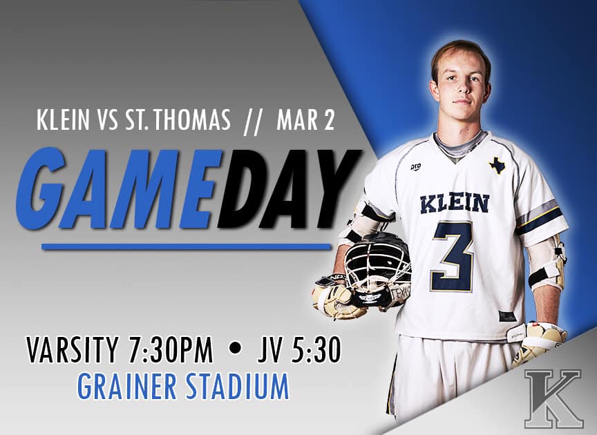 KleinLacrosse's tweet photo. You know the best cure to the Monday blues?? GAME DAY!! @KleinLaxHSBoys takes on @STHLax tonight in a @THSLL_South district game. GO KLEIN! https://t.co/22ED5ghzOu