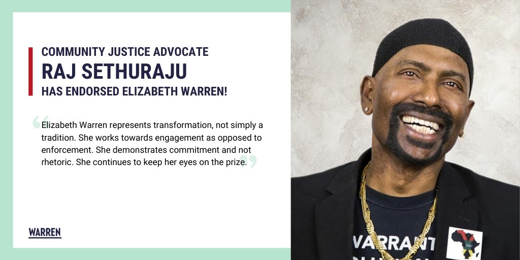 persistMN's tweet photo. "Elizabeth Warren represents transformation, not simply a tradition. She works towards engagement as opposed to enforcement. β¦ She continues to keep her eyes on the prize." β Prof. @RajSethuraju, community justice advocate
#MNforWarren
#ChooseWarren
#WarrenWins https://t.co/3tliE8h32J