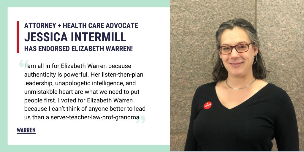 persistMN's tweet photo. "I am all in for Warren because authenticity is powerful. Her unapologetic intelligence & unmistakable heart are what we need to put people first. I can't think of anyone better to lead us." β @JIntermill, attorney & health care advocate
#MNforWarren
#ChooseWarren
#warrenWins https://t.co/I5H9di3VDO