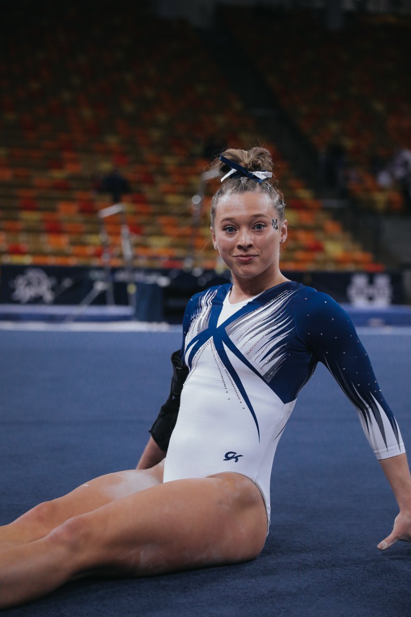 USUGymnastics's tweet photo. Eye contact is key! 

👀 @mikaymeyer 

#AggiesAllTheWay https://t.co/1RLP3UqWZO