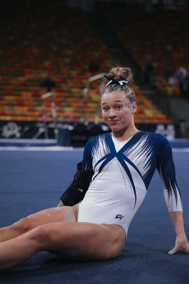 USUGymnastics's tweet photo. Eye contact is key! 

👀 @mikaymeyer 

#AggiesAllTheWay https://t.co/1RLP3UqWZO