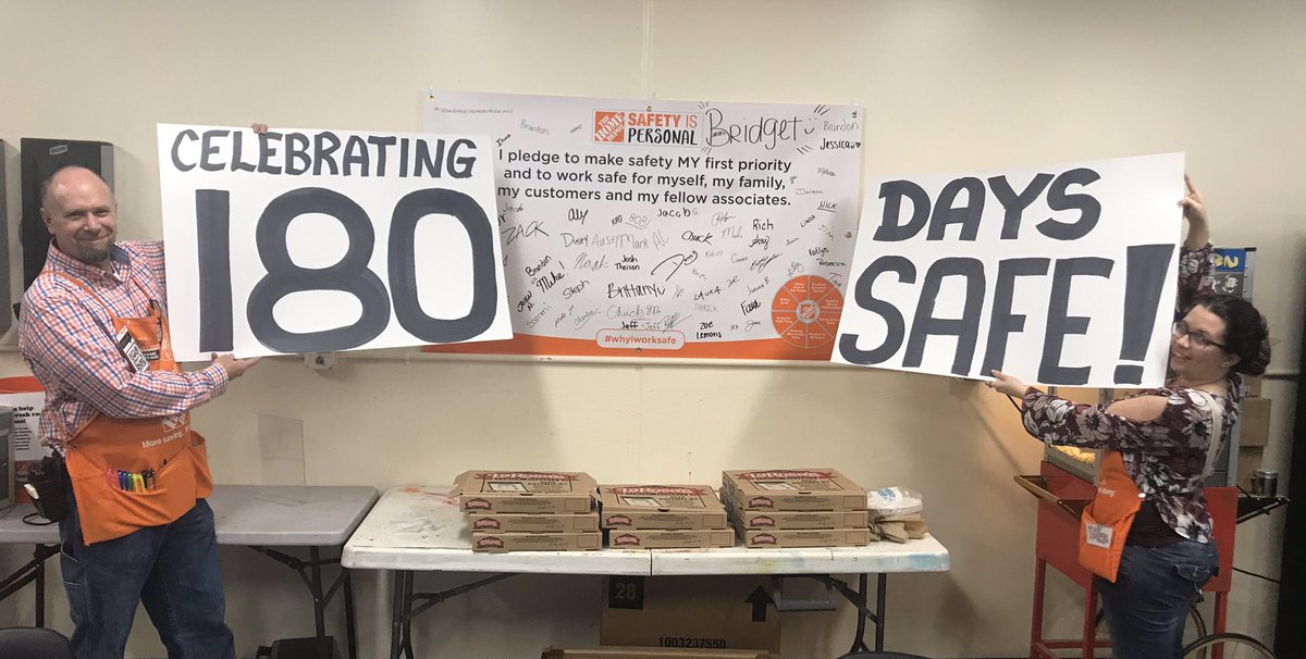 Celebrating 180 Days Safe at 2323!  <a href="/HomeDepot2323/">ColdSpringHomeDepot</a> @BFrickerTHD @Schneider977 <a href="/al_illustrato/">Al Illustrato</a> <a href="/Andrew4Meyer/">Andrew Meyer</a> <a href="/Paul_Haitsch/">Paul Haitsch</a> <a href="/ckirk311/">Chris Kirkpatrick</a>