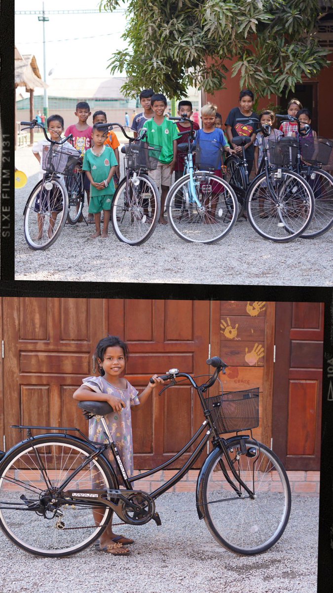 So happy to put a smile on the faces of these gorgeous little children in Cambodia🤗🥰Pictured are the kids from <a href="/FeedingDreams1/">Feeding Dreams</a> receiving their new bicycles we provided for them🚴🏻‍♀️ These children have to walk Miles &amp; Miles to get to school so will help them massively#givingback