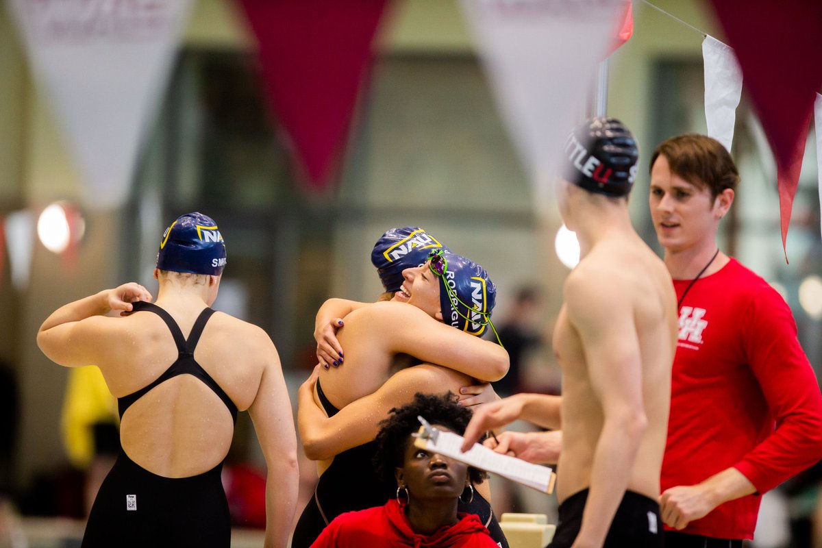 NAUSwimDive's tweet photo. Still thinking about our 7️⃣TH WAC Championship win. 🥇💗

#NAUStrong ⚒🌲💪 #WACsd https://t.co/Gtnn2I9LYO