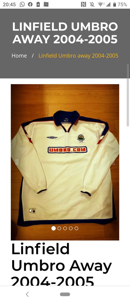 The first of two shirts going up on <a href="/FootieTrader1/">FOOTIE TRADER</a> this week from me. A rarity from the wee spot in Europe - #linfield long sleeve away shirt. #umbro #footballauction