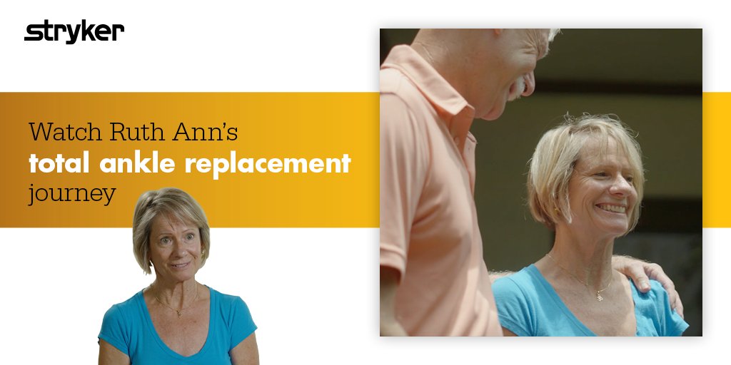 "It's given me a whole new lease on life! "Ruth Ann shares her experiences with ankle pain and how she is now back to doing the things she loves most.  patients.stryker.com/ankle-replacem… #totalanklereplacement #strykerfootankle