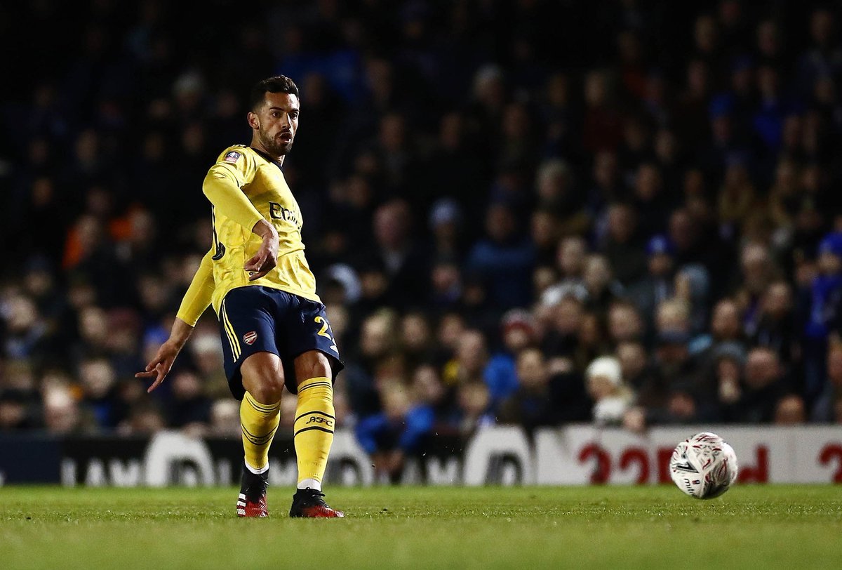 Pertandingan pertama <a href="/PabloMV5/">Pablo Mari Villar</a> di kompetisi tertua di dunia #EmiratesFACup pagi ini, bermain dengan baik berduet 2 bek tengah Arsenal <a href="/DavidLuiz_4/">David Luiz</a> dan <a href="/SokratisPapa5/">Sokratis Papastathopoulos</a> .
#COYG🔴