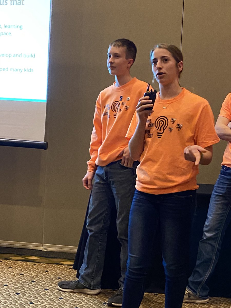 LeightonRudd's tweet photo. @USD482Dighton students present The Good, The Bad, and The Ugly of School Redesign at #KansansCan @KSDEredesign @KsServCenters quote of the day by @erob43 “We’re all in this together.” https://t.co/8OEwq6hAhz