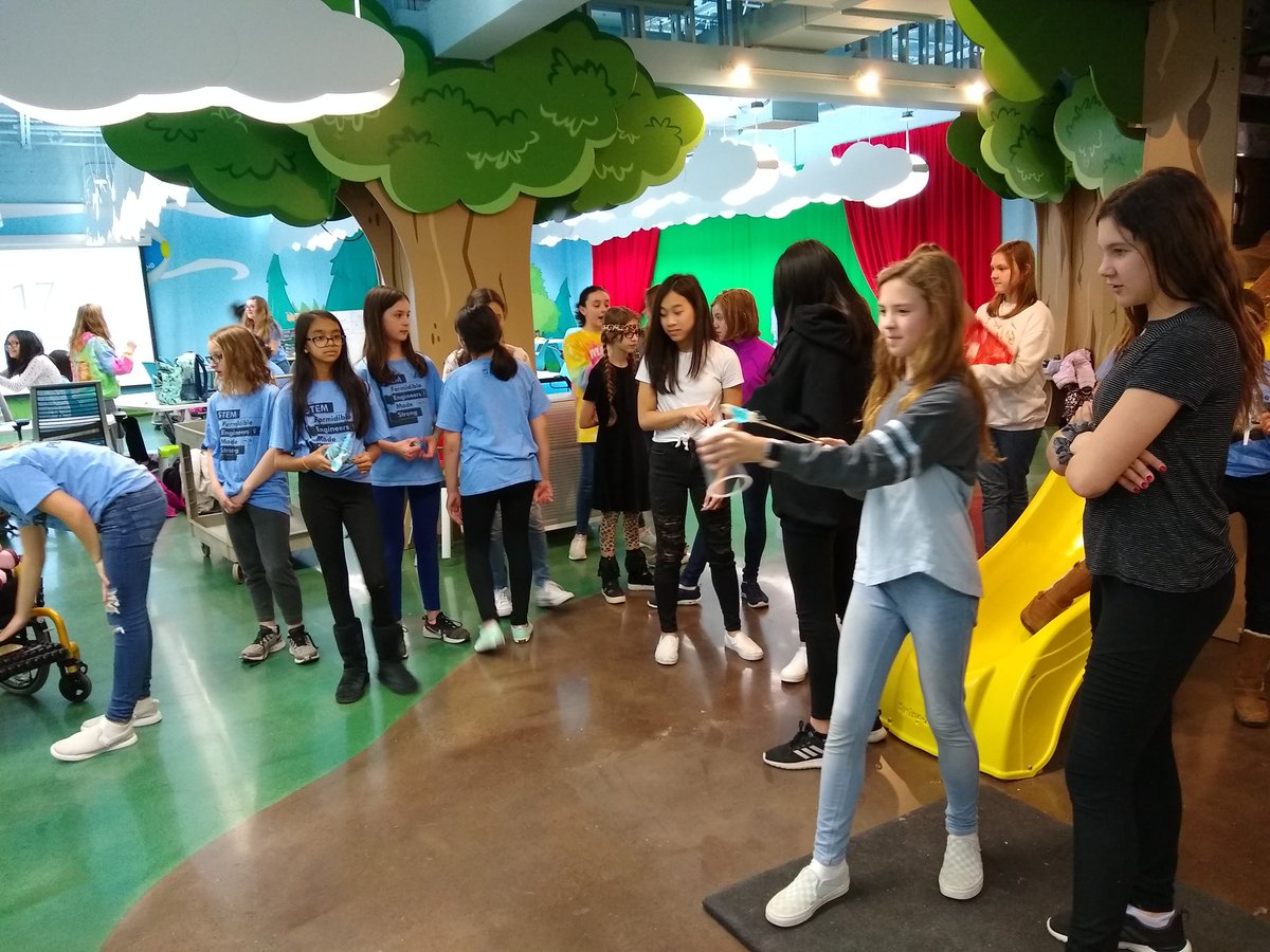 fogleem's tweet photo. #STEMFems girls testing out their Army men launchers! On to redesigns! @Seneca_Valley @HMSRaiders @HaineCIRC https://t.co/4nc6276Fcj