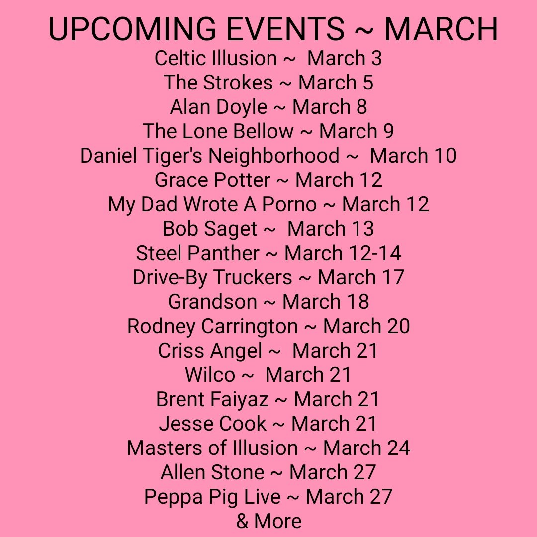 Upcoming Events ~ March