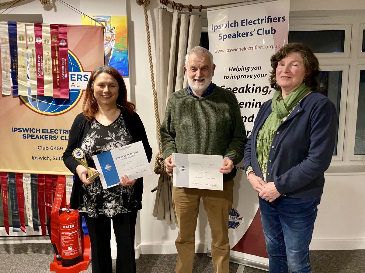 IpsElectrifiers's tweet photo. Meet the winners of the International Speech Contest! 🙌
 1st 🏆 Julie Kenny
2nd 🏆 Christopher Brown
Congratulations and well done! https://t.co/rXqKkldwiR