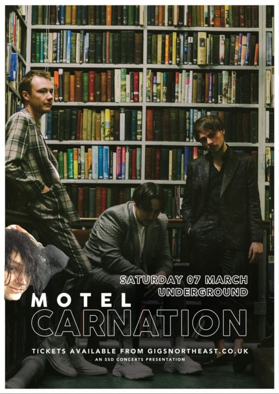 ghostsignalsx's tweet photo. Couldn’t not share this custom poster to the twittersphere...we join @MotelCarnation this Saturday at @ThinkUndergrnd. We’re on about 7pm due to Saturday curfew. Playing all the familiar songs as we were having a rest and the new ones aren’t ready yet 😬 https://t.co/5WyKnDAXvN