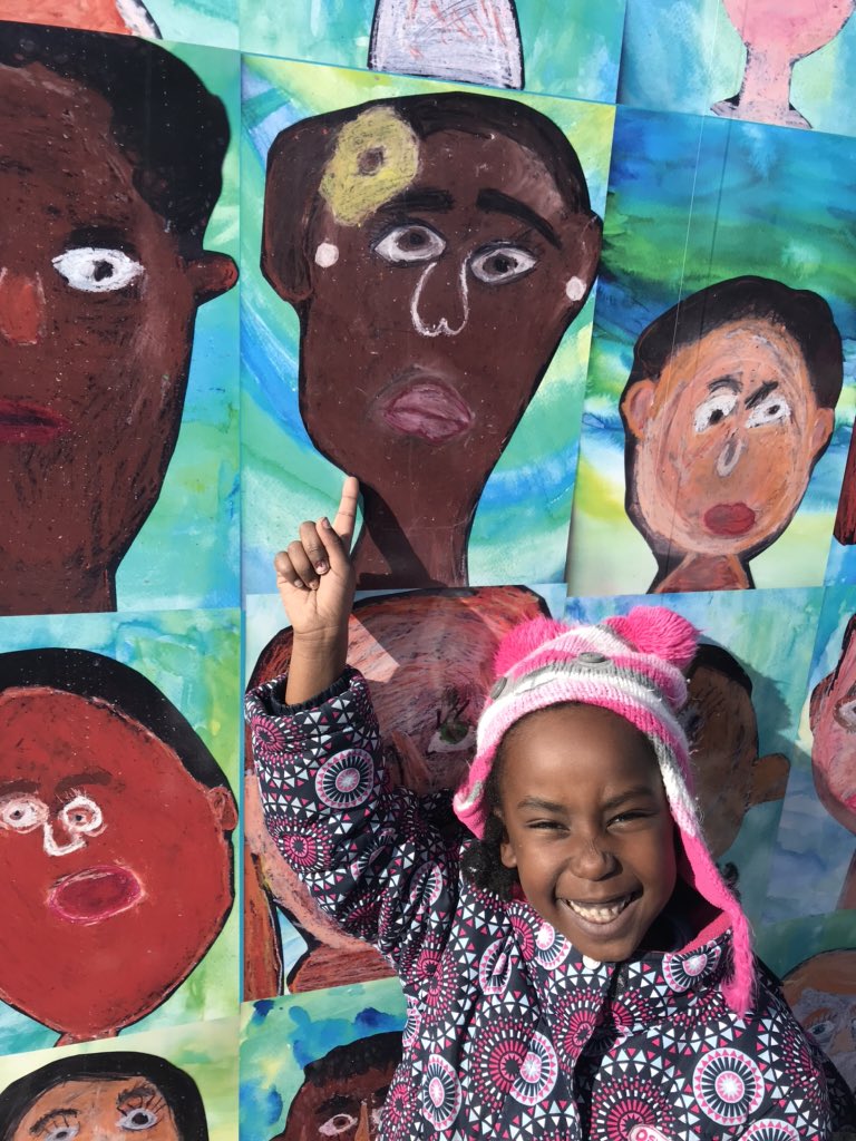 CBCJenny's tweet photo. Grade 1&amp;2 students from Colonel J. Fred Scott School in Whitehorn are local artists! Their self-portraits are featured on utility boxes in the community. And they’ll tell you all about it on @CBCHomestretch at 4:20 today! https://t.co/gK2vFmtxal