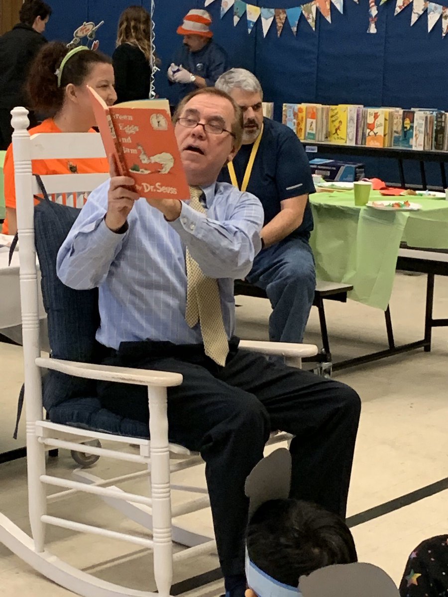 cherylmeyer's tweet photo. Such a great celebration of Dr Seuss with @SpeakerCoughlin @mayormccormac and lots of parents and Kindergarters. And thanks to @ChartwellsK12 for the donation of food. A special shout out to Penny’s dad for cooking Green eggs &amp; Ham. @ZegaRobert @LCalabrese1 @WdbgSchools https://t.co/XPWtdtqVjt