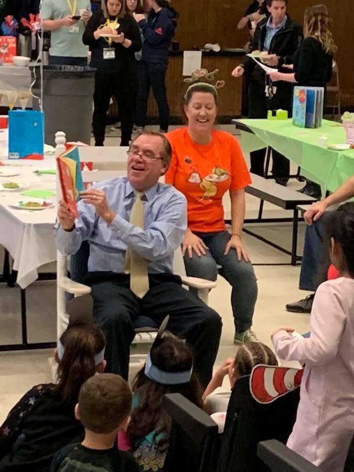 cherylmeyer's tweet photo. Such a great celebration of Dr Seuss with @SpeakerCoughlin @mayormccormac and lots of parents and Kindergarters. And thanks to @ChartwellsK12 for the donation of food. A special shout out to Penny’s dad for cooking Green eggs &amp; Ham. @ZegaRobert @LCalabrese1 @WdbgSchools https://t.co/XPWtdtqVjt