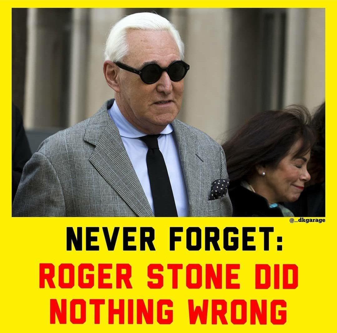 DrMesmer's tweet photo. #RogerStoneStillDidNothingWrong #StandWithStone #DefendFreeSpeech #StopTheBias #KAG2020 @POTUS https://t.co/d2AYt5y6gt