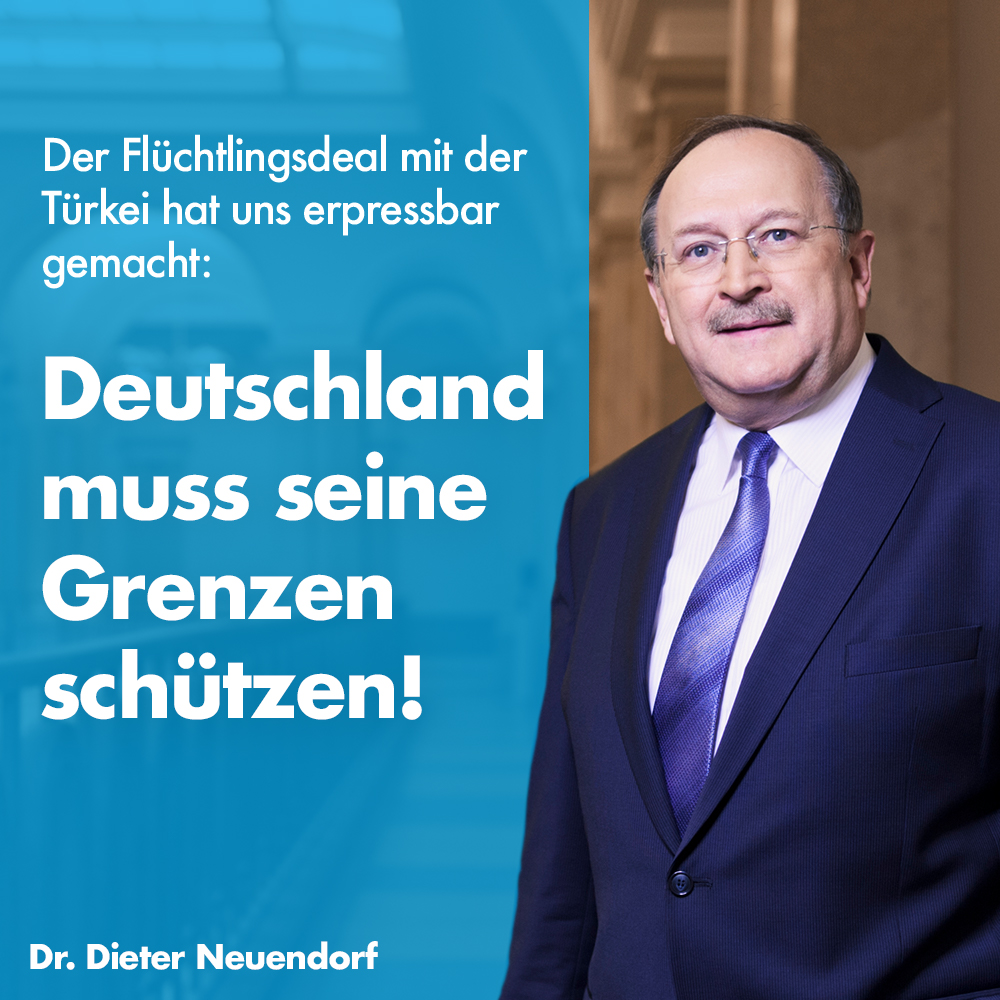 DieterNeuendorf's tweet photo. Präsident #Erdogan hat mit den Worten „wir haben die Tore geöffnet“ den Flüchtlingsdeal mit der #EU ausgesetzt. Gleichzeitig kommt es zu einer Eskalation der Gewalt um die letzte syrische Rebellenhochburg #Idlib. 
#Türkei #Griechenland #AfD https://t.co/DoVZ0QVGqw