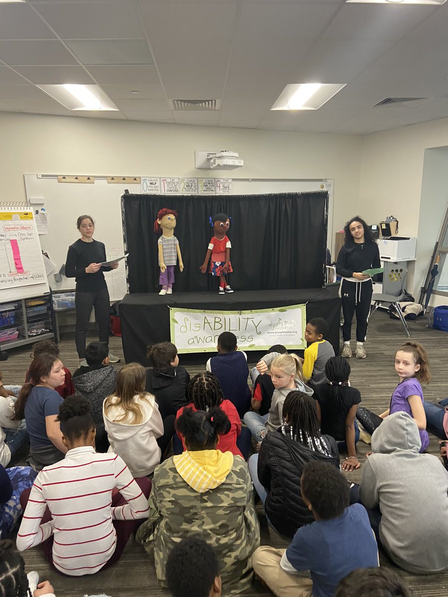 BusyMrsBaker's tweet photo. Today we launched our DisABILITY awareness week at @WillowLakeElem! Students enjoyed a puppet show and had amazing and thoughtful questions. Thankful to the @AdvancementCtr for funding this grant and making this possible! https://t.co/dq899sT1sL