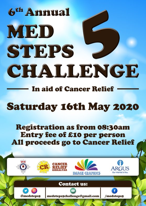 Here is our poster, big thanks to the wonderful staff at Image Graphics for getting it done for us. Feel free to put it up in your workplace. @CancerReliefGib @image_graphics1 @GibOfficers