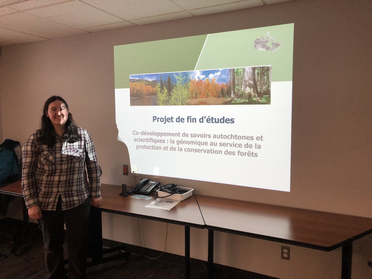 nisabel1's tweet image. Félicitations! #LyneTouchette pour ta présentation #codevelopment project with #FirstNations #Essipit #genomics applications #forest management @SSF_ffgg_ulaval @cflscf