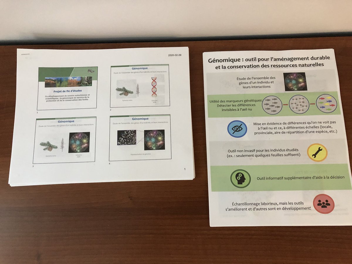 nisabel1's tweet image. Félicitations! #LyneTouchette pour ta présentation #codevelopment project with #FirstNations #Essipit #genomics applications #forest management @SSF_ffgg_ulaval @cflscf