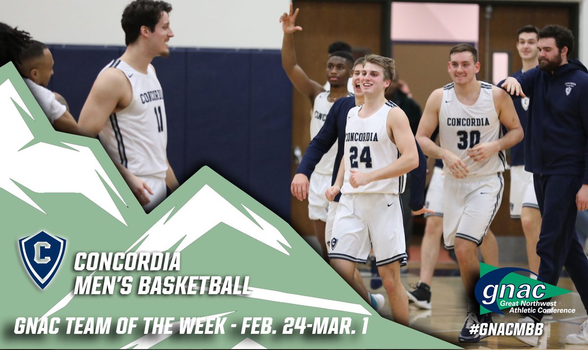 GNACsports's tweet photo. Congrats to the @gocugo men’s basketball team, the GNAC Team of the Week! #GNACMBB 
https://t.co/KyGgRih0Lu https://t.co/kadnjPtHqM