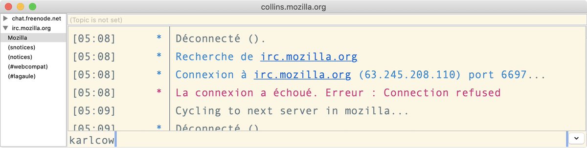 MozWebCompat's tweet photo. RIP. Today, @mozilla #irc server https://t.co/zzuwLIiK70 gave its last breath. End of an era.

Everything related to public @webcompat channel is now on the Mozilla #matrix. 

https://t.co/OsUHCF2E1v

(Not sure this url will survive twitter) https://t.co/knf7cm4EOO
