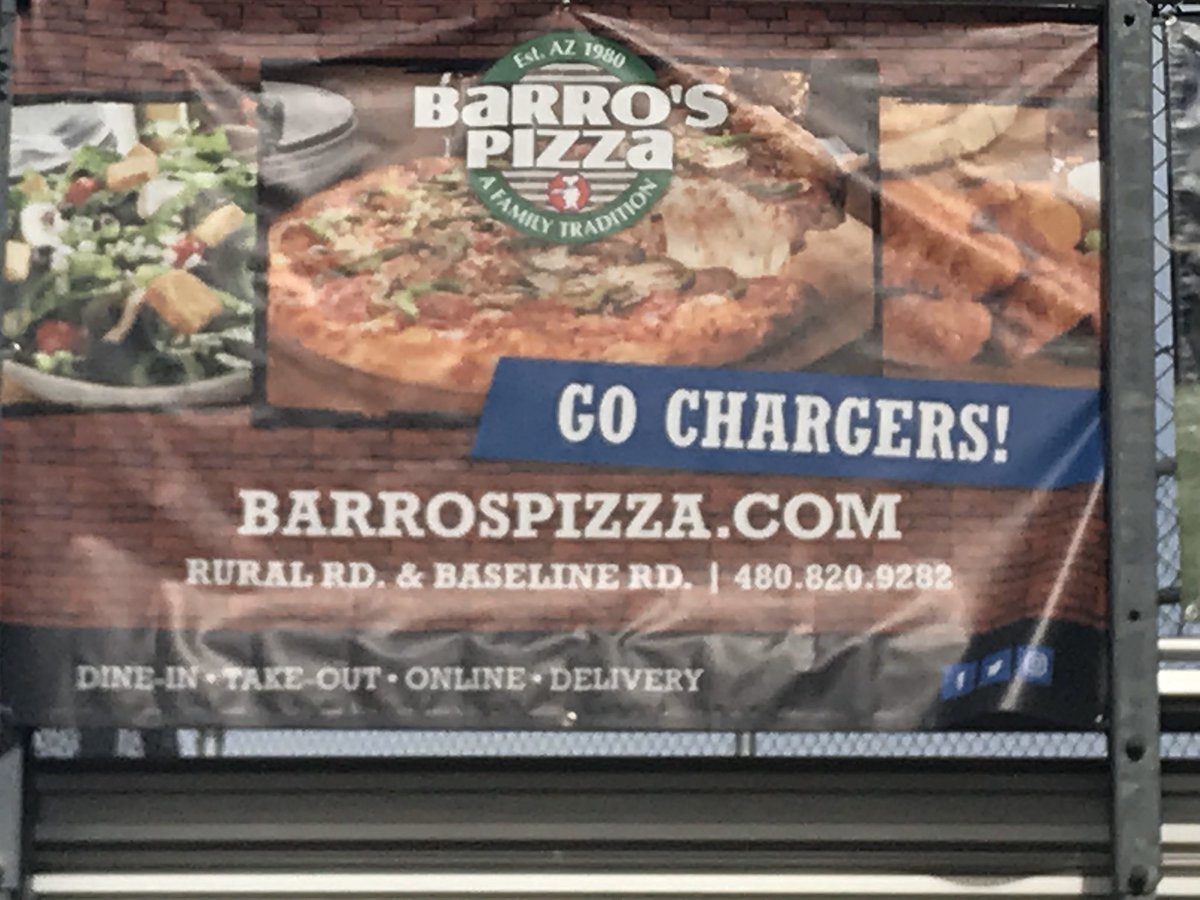Tock_Baseball's tweet photo. Another returning Sponsor! Thank you Barro’s Pizza for your continued support! Tomorrow after the Marcos game, Barro’s will donate 20% back to the McClintock Baseball Program! So stop in and mention “ McClintock Baseball”. https://t.co/8ONCBZmFH5
