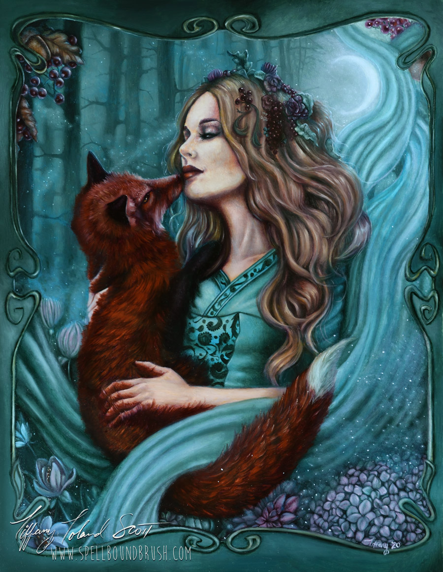 SpellboundBrush's tweet photo. I'm Tiffany and I'm an illustrator and painter from Georgia! I paint fantasy and gothic work inspired by fairy tales and myths. My portfolio is at https://t.co/y67crmhIfT #visiblewomen https://t.co/74hxnKm8FG