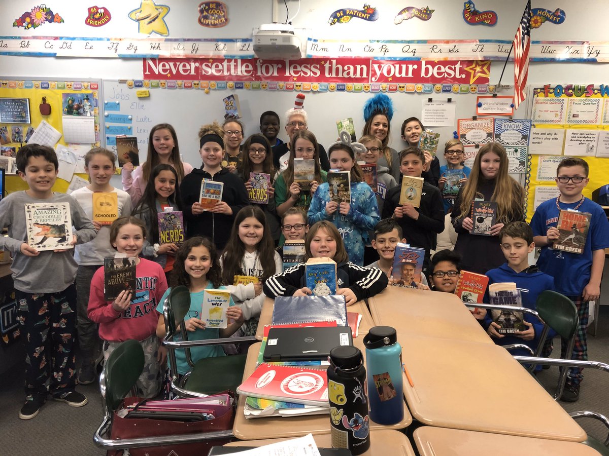 devans716's tweet photo. Room 37 celebrating Dr. Seuss’ birthday!  We love to read 📚.  #ReadAcrossAmericaDay @wedgwoodwtps https://t.co/iCR3W0PeDT