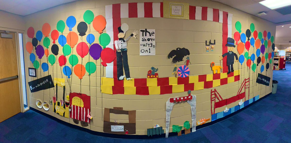 3 more sleeps until <a href="/kateklise/">kateklise</a> and <a href="/SarahKlise/">Mary Sarah Klise</a> visit us! Our second graders are ready! Students chose to welcome the sisters by creating a mural based on their book “The Show Must Go On.” #authorvisit2020 #sharingourstory <a href="/SymmesElem/">Symmes Elementary</a>