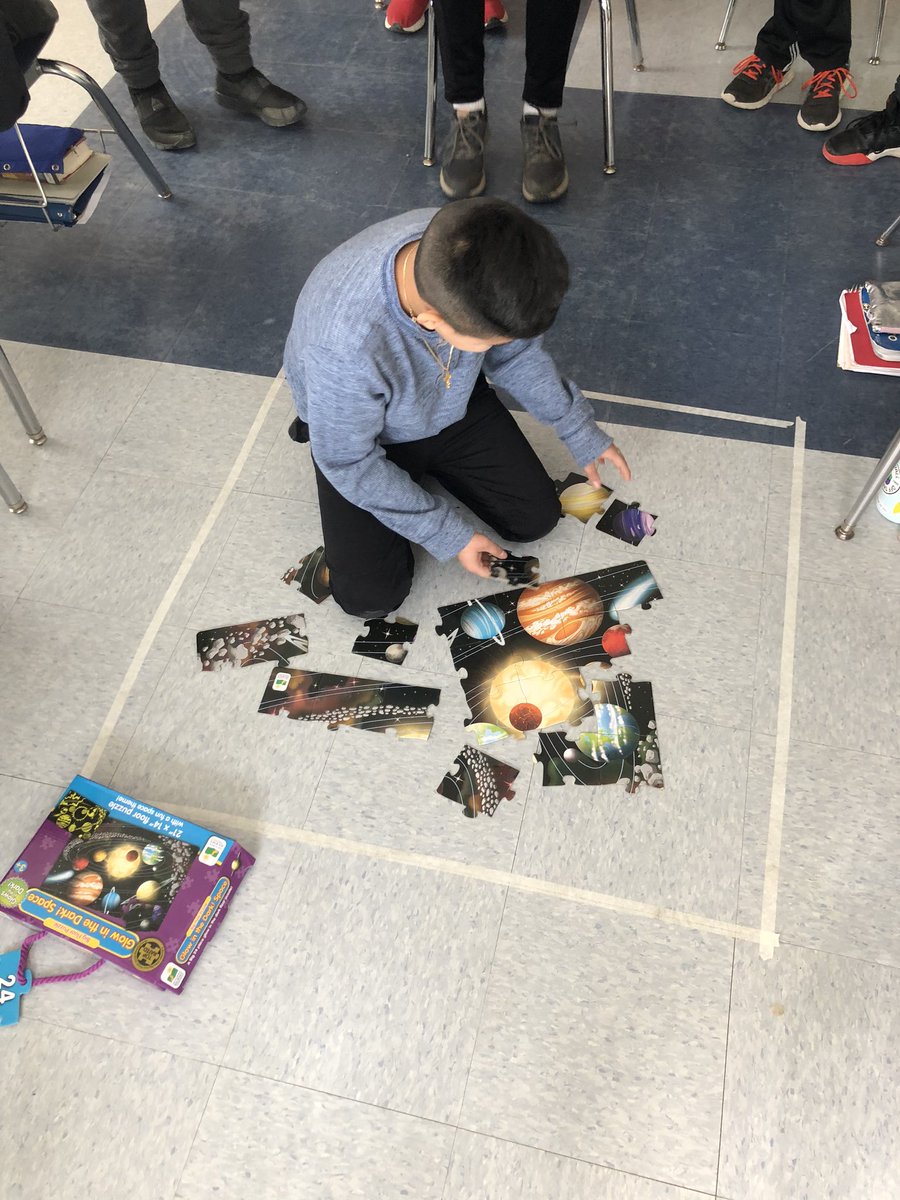 MsBlandford's tweet photo. Today we discovered the affects of limiting factors and resource availability on population growth. In our simulation, space was the limiting factor, preventing larger groups of students from completing the puzzle in the shortest time, within the space available (1 square meter). https://t.co/8b5cViBLO4