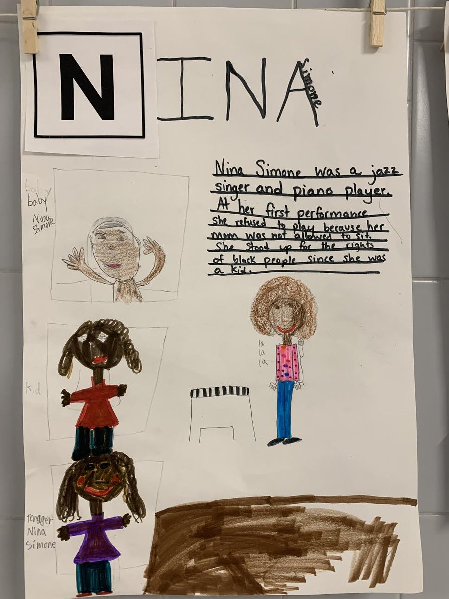 TheHiveInCC's tweet photo. Stop by and check out our Black History alphabet hanging outside the library created by our K-2 classrooms! https://t.co/W3Aypx7PME