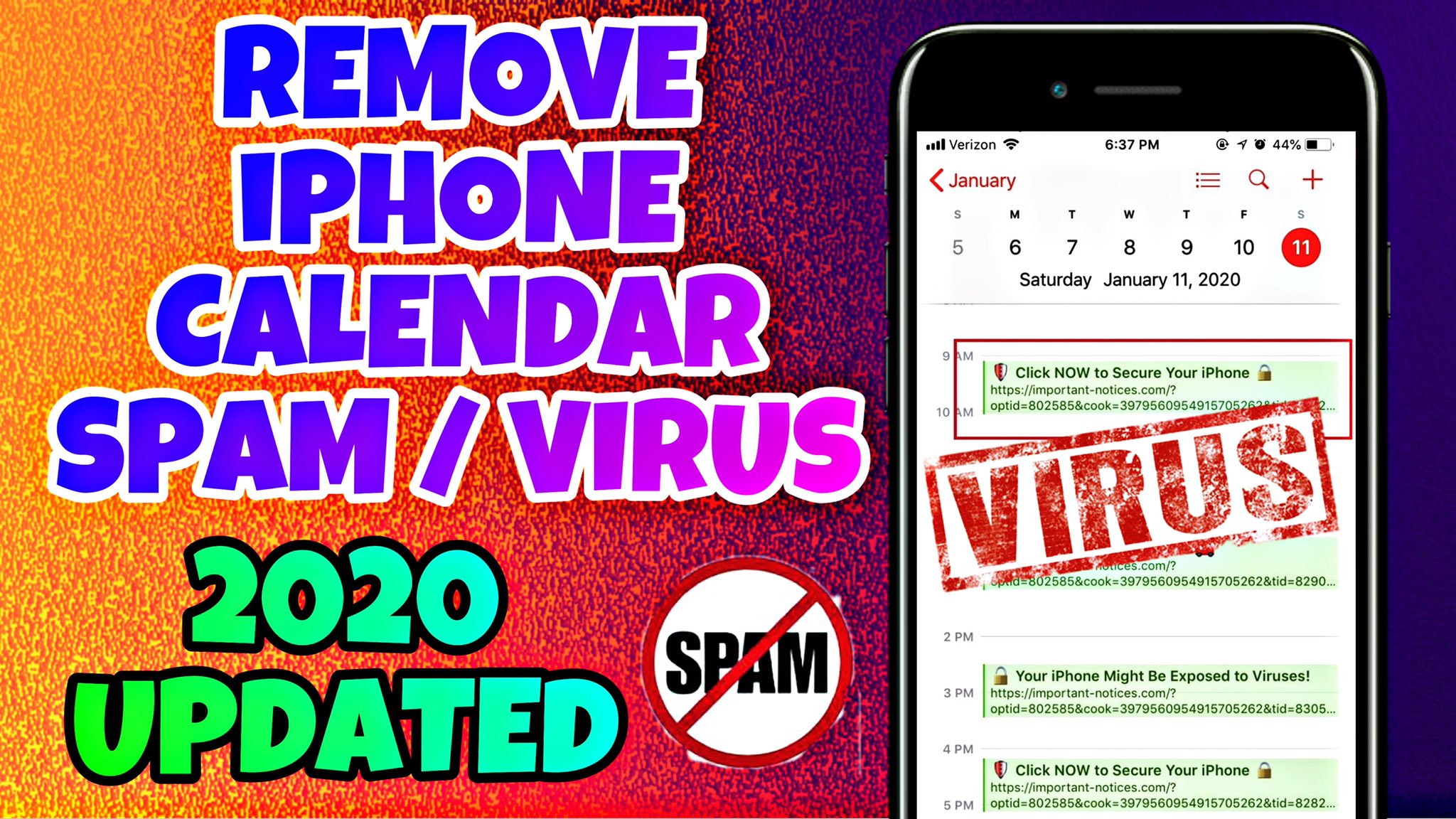 Iphone Calendar Spam Virus