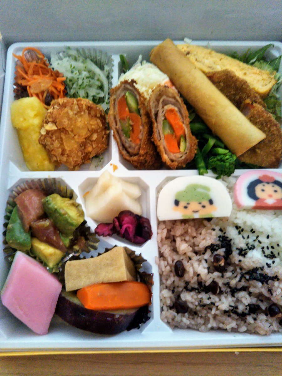 ふく嶋 ひな祭り弁当です 今日はひな祭り ランチミーティング用のお弁当注文があったので ちょっと女子力多めで作りましたよ 柏の葉 和食家庭料理店 ひな祭り お弁当