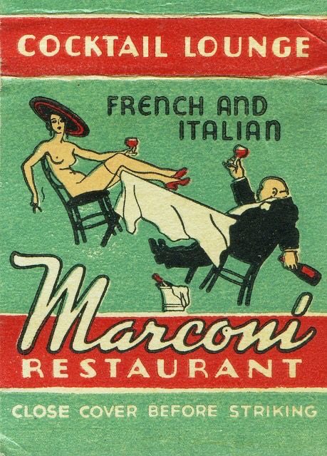 "You are in demand if you can draw!"
Cheeky matchbooks from the 1930s/1940s.