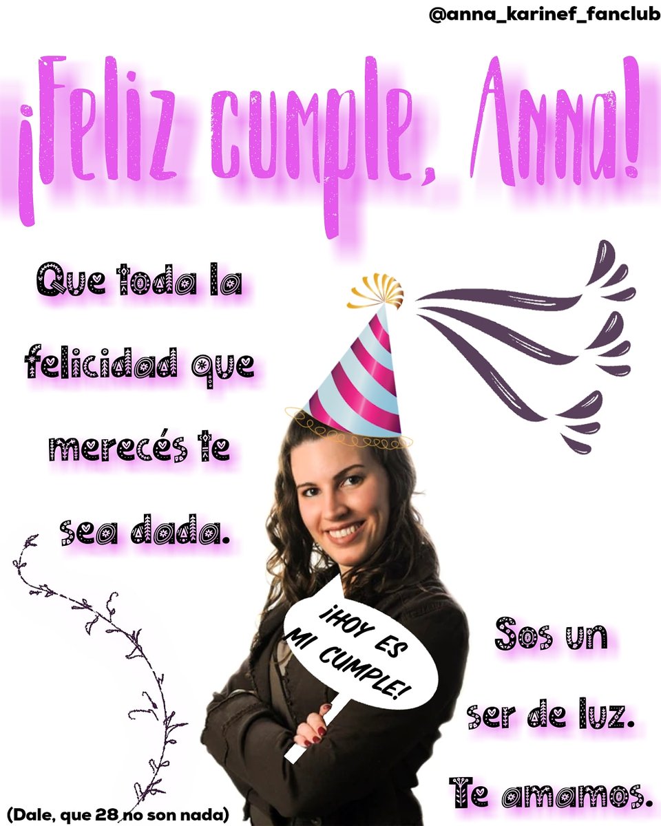 FansdeAnna1's tweet photo. ¡Muy feliz cumpleaños, genia!!!! @annakarinef, brillá como siempre lo hacés. ♥️

#annakfranco #anabellafranco #libro #libros #leer #lectura #literatura #literature #book #books #amor #love #fan #escritor #photo #pasion #beauty #beautiful #felizdia #felizcumple #happybirthday 😊 https://t.co/sLwmgkVK3M