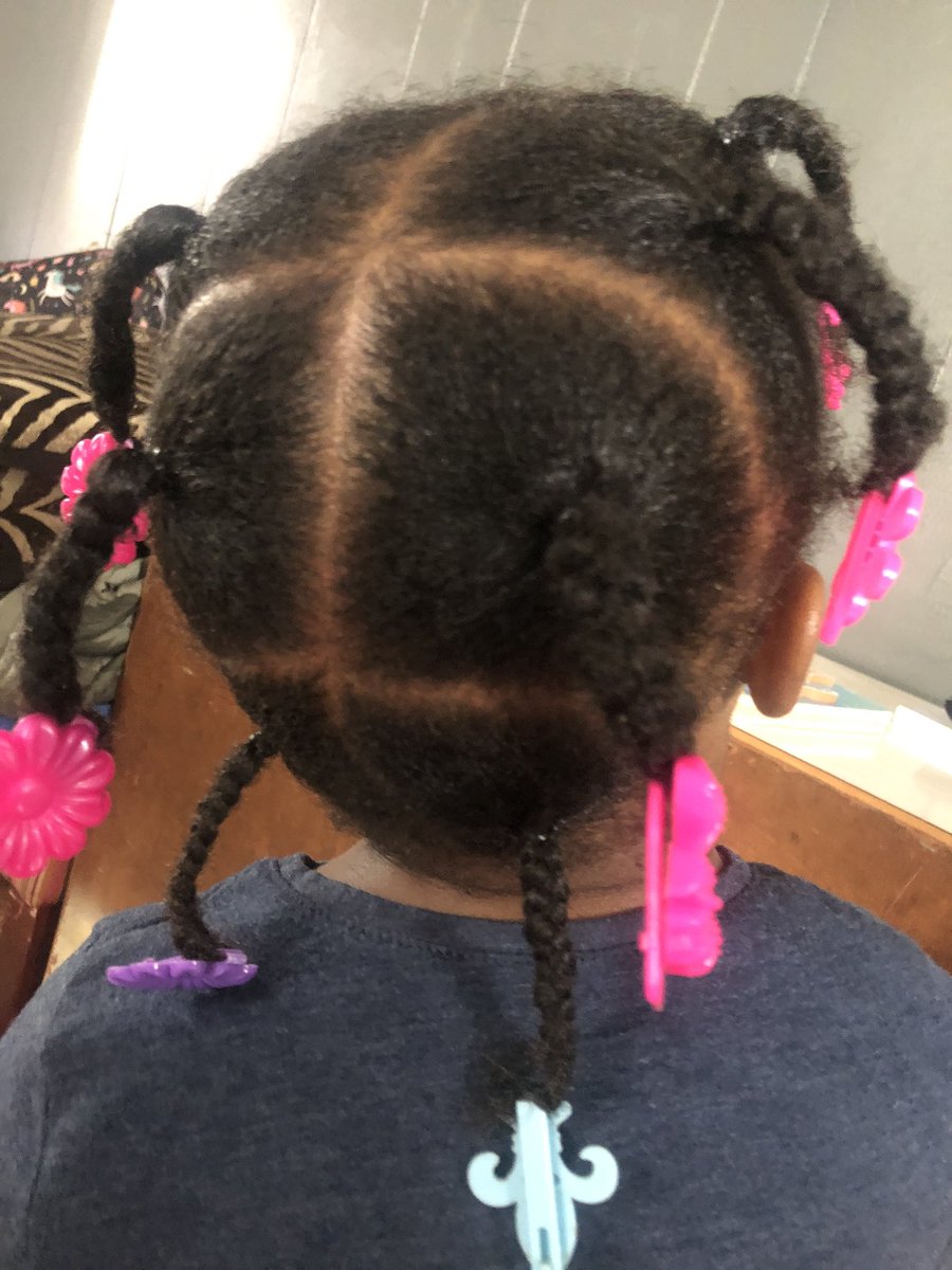 HeavyProfet's tweet image. Did my daughters hair today. 
Did I come thru or nah
