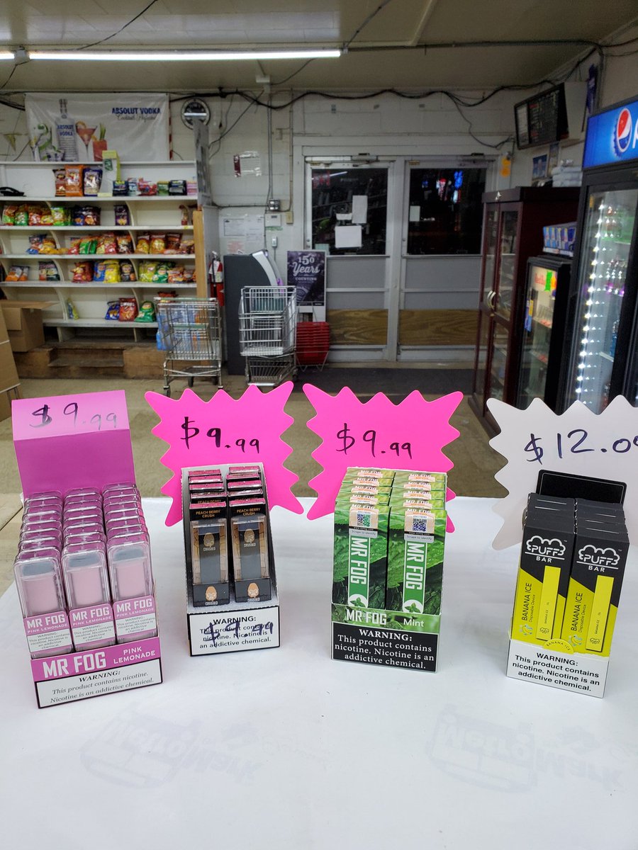 We just got this disposable e cig

#weprovidetheparty