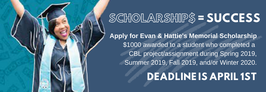 PCC_CBL's tweet photo. New $1000 scholarship for PCC students who completed a CBL project or assignment during Spring 2019, Summer 2019, Fall 2019, and/or Winter 2020! https://t.co/XL6oCoypSf https://t.co/mQCM2MDhfI