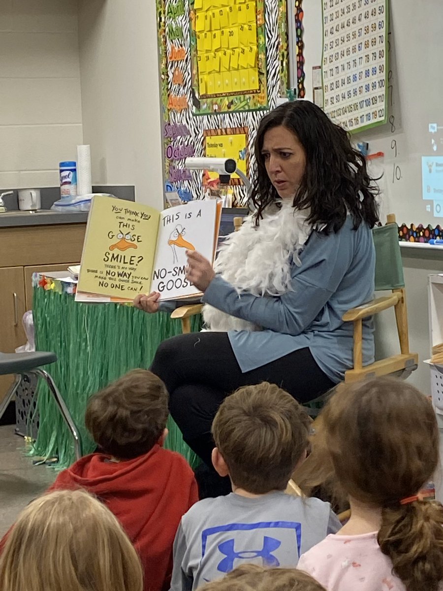sbrosetta's tweet photo. I had the privilege of being the mystery reader for my daughters class. We all loved @jimmykimmel book The Serious Goose! I look forward to sharing this story to many! My new fave! @CahabaElem https://t.co/6K0xFftKOd