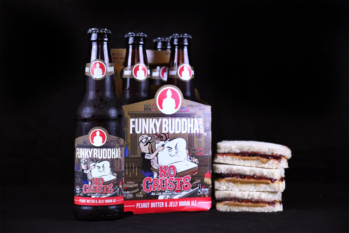 Somebody say PB&amp;J?! 
That’s right! No Crusts returns to the tap room this Saturday. This longtime fan favorite is a bread-y brown ale that sandwiches nostalgic notes of creamy peanut butter and mixed berry jam. 4-pks will also hit shelves in the southeast FL market next week!