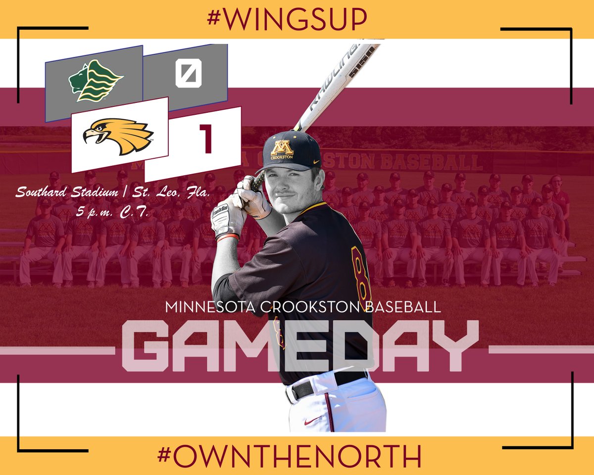 UMNCrookstonATH's tweet photo. Scott Finberg with a solo shot in the top of the second as @UMCBaseball leads Saint Leo 1-0 in the top of the third! #OwnTheNorth https://t.co/gBT77t8NVs